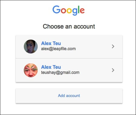 add multiple google accounts