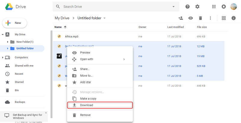select” Download”