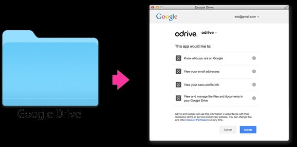 create account on odrive
