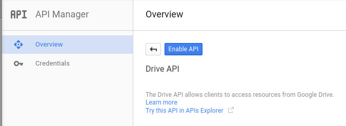 enable api