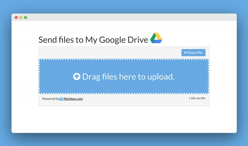 drag and drop files to upload