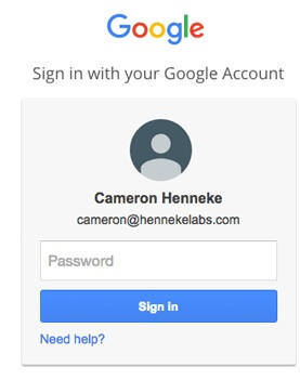 Sign in to google drive