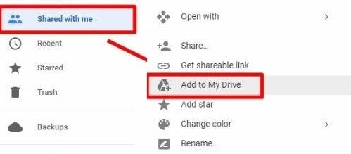 open shared with me drives