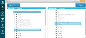 select the files to migrate
