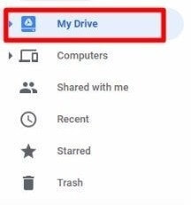 shared drive on your profile
