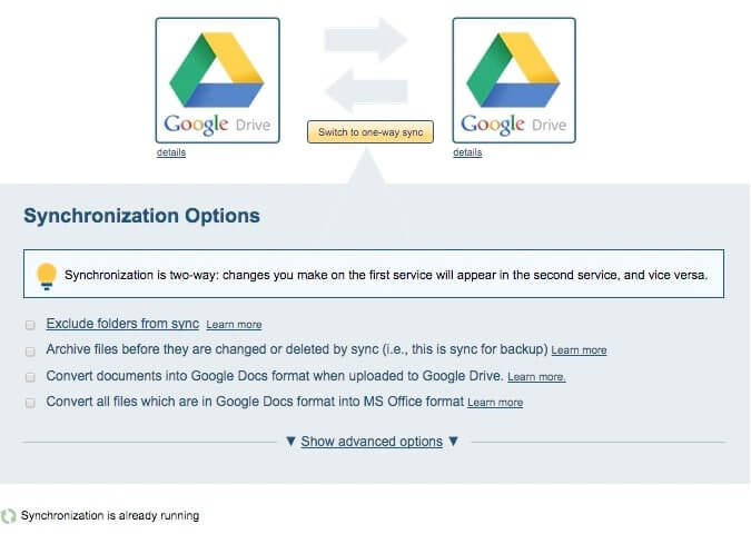 synchronization process taking place