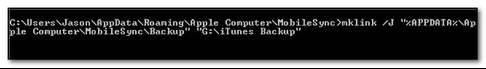 como alterar a localizacao do itunes de backup