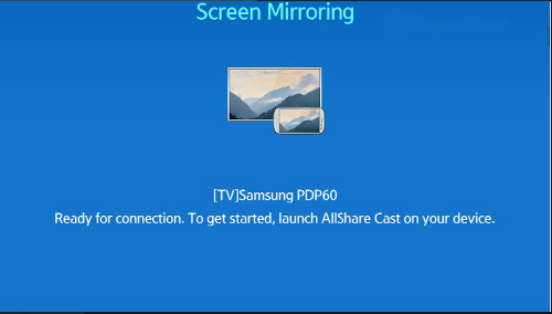 use Allshare Cast to turn on screen mirroring on Samsung Galaxy