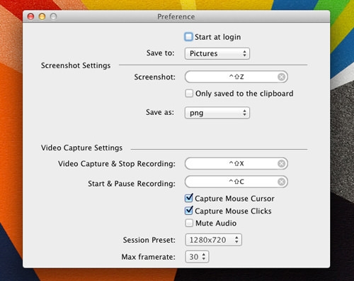 gravador de tela para Mac
