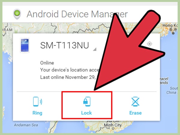 desbloquear a tela do lg com o android device manager