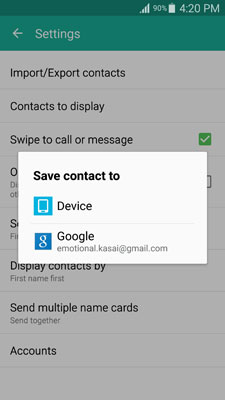 transferir contatos do samsung via vcard