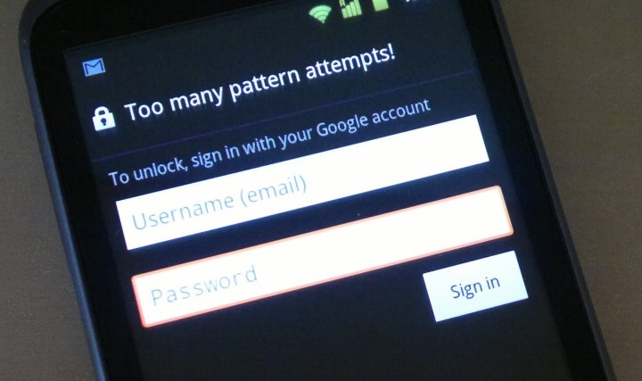 como fazer reset a password android utilizando o google