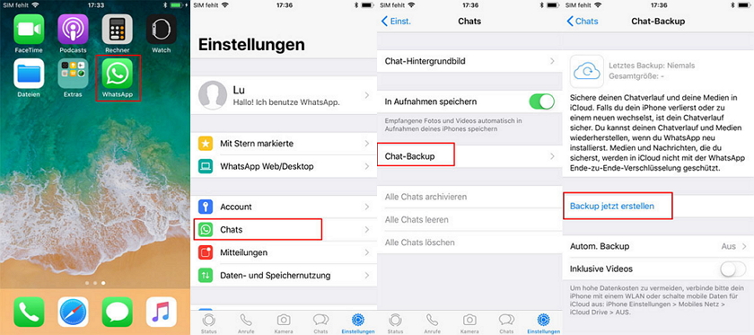 iphone backup über icloud erstellen