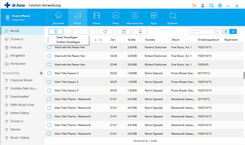 iphone musik verwalten