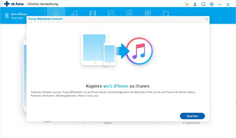 Transfer Non-Purchased Music from iPod to iTunes - Transfer from iPod to iTunes- click Start