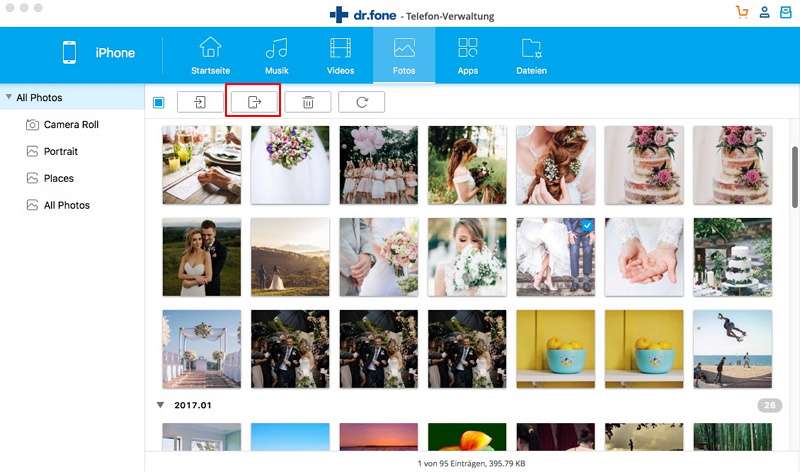 iphone photos auswählen und auf mac exportieren