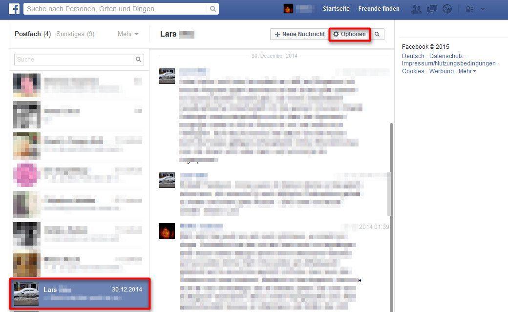 nachrichtenverlauf facebook