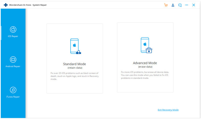 iPhone/iPad/iPod aus dem DFU-Modus wiederherstellen - Gerät erkennen