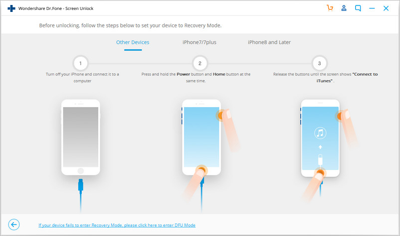 Stellen Sie das iPhone in den DFU-Modus