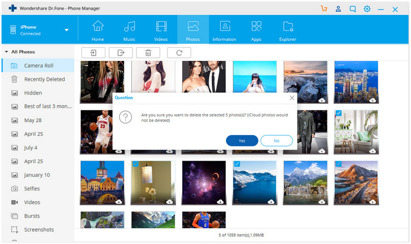 come eliminare le foto duplicate su ipad usando wondershare tunesgo