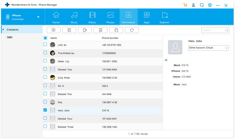 esporta contatti iphone su excel csv