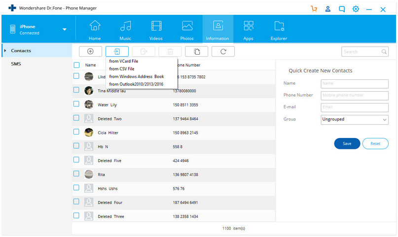 manage files from pc to ipad - Import Contacts from PC to iPad