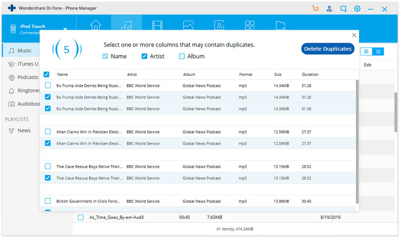 elimina facilmente canzoni duplicate su ipod iphone ipad