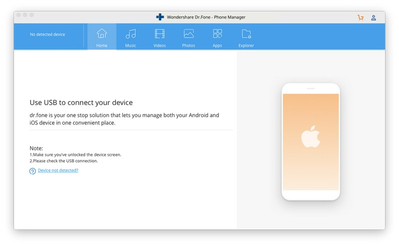 Transférer de la musique de Mac vers iPod avec Dr.Fone - Gestionnaire de téléphone (iOS)