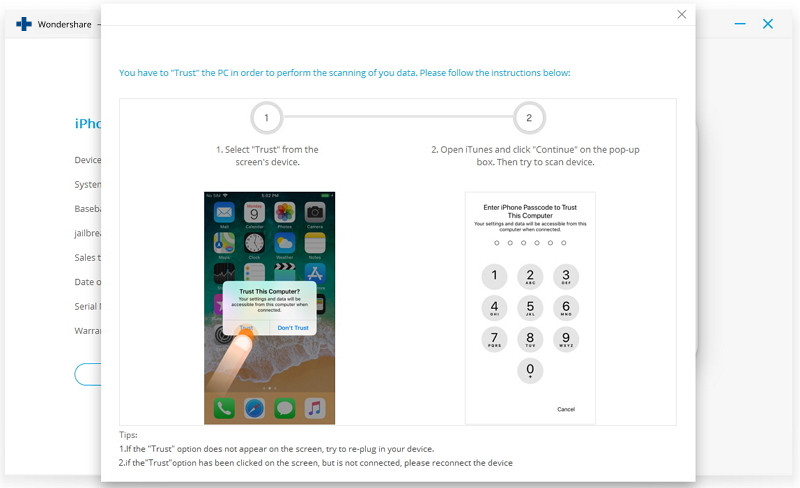 Come Sbloccare il Passcode dell’iPhone 5 senza itunes-ignorare il popup fidati