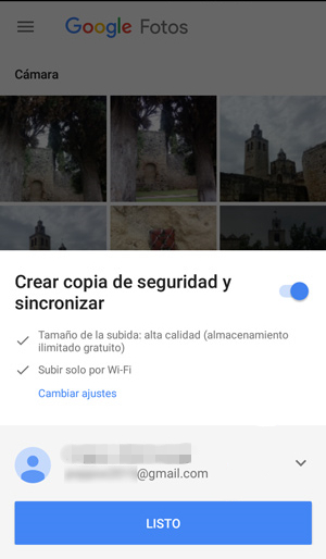 Usar Goolge Fotos para transferir fotos de Android a iPhone