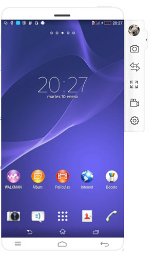 Android Grabadora de Pantalla - refleja la pantalla Android
