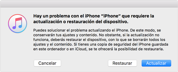 downgrade de iOS 12 atorado en modo dfu- haz clic en la opción “Restaurar