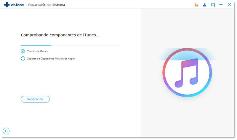 repara error 2005 o 2003 de itunes revisando los componentes