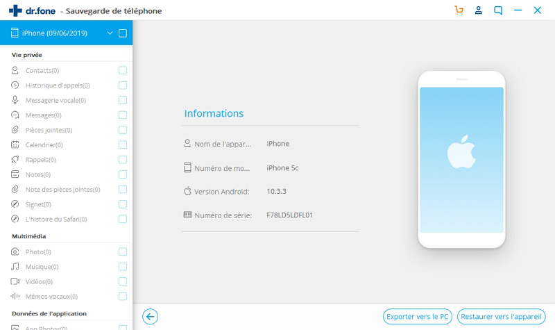 backup iphone