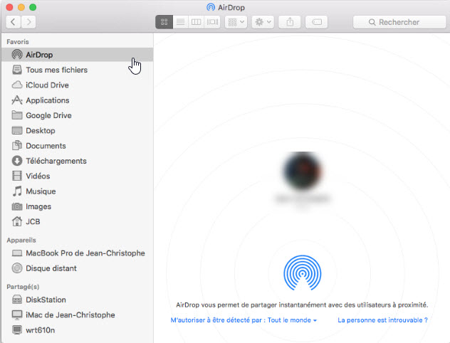 go to airdrop app on mac