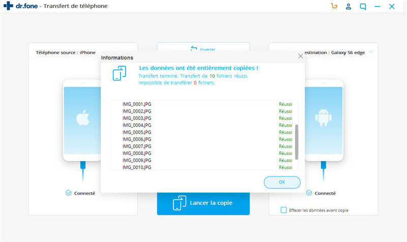 application de transfert de données Android vers Android-transférer vos données