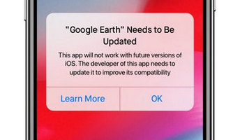 app update error of ios 12