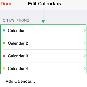 elimina i calendari da iphone