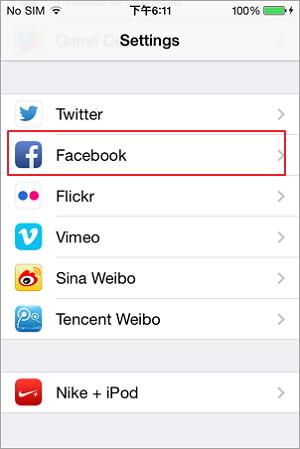 sincronizzazione dei contatti di facebook con iphone tramite le impostazioni