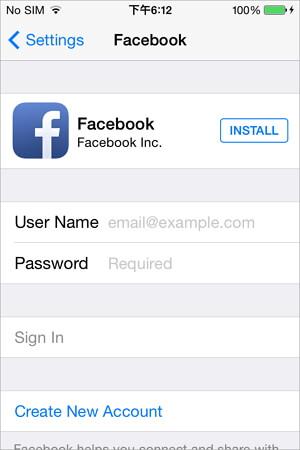 sincronizzazione dei contatti di facebook con iphone tramite le impostazioni 