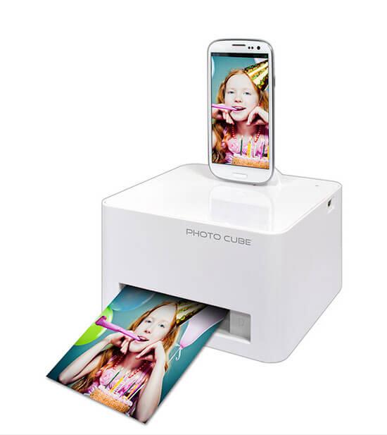 smartphone photo cube printer