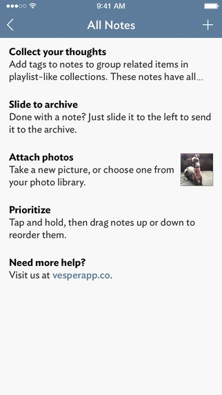 app note per iphone
