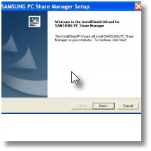 come installare samsung pc share manager