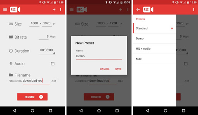 le successive 7 migliori app di registrazione dello schermo gratuite per android