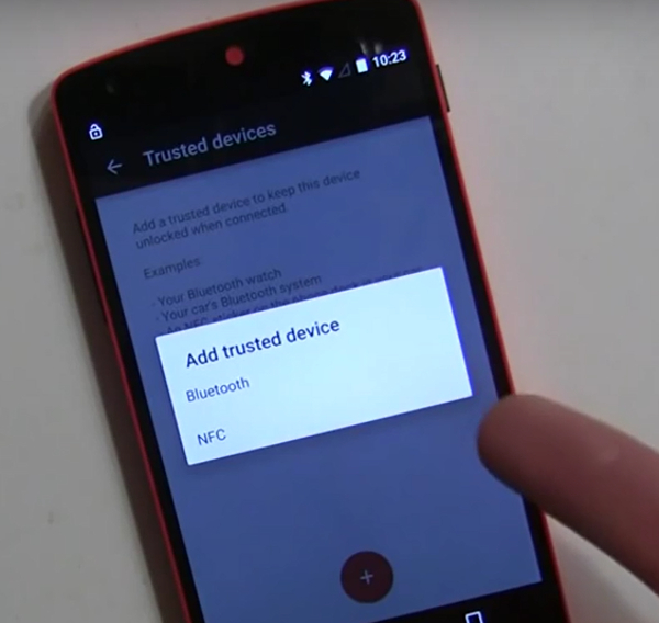 turn on smart lock for android with trusted devices