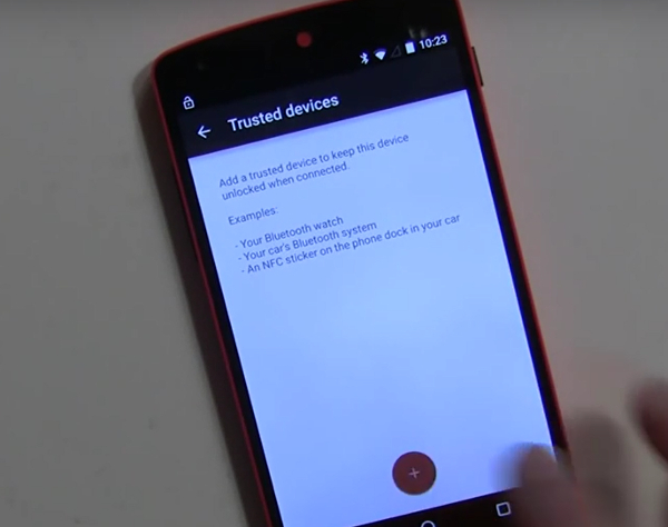 turn on smart lock for android with trusted devices