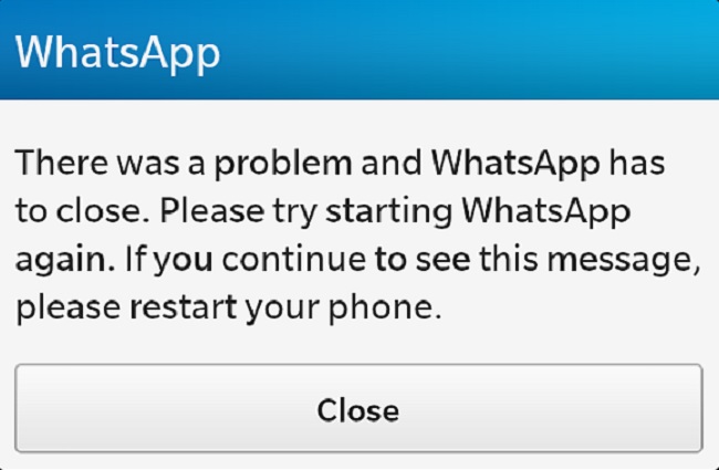crash whatsapp