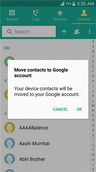 Android-Kontakte auf Google sichern