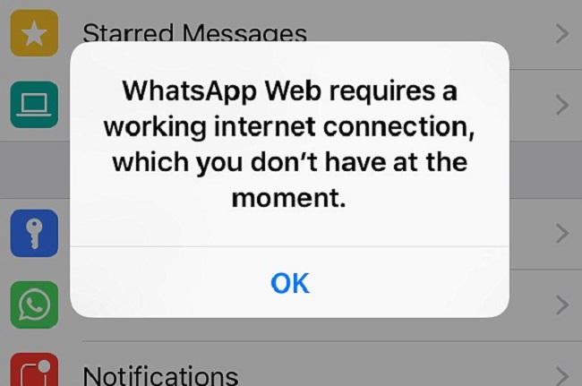 whatsapp not working on iphone