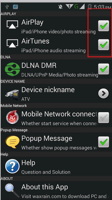 AirPlay desde Android con DLNA